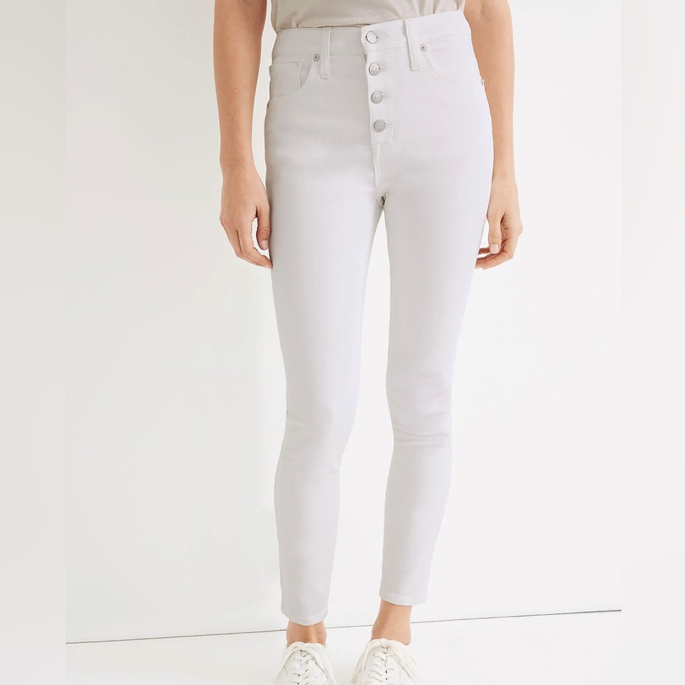Madewell 10” High Rise Skinny Pure White